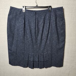Igigi Womens Blue Size 22 Pencil Skirt With Pleated Detail In Back Plus Size New